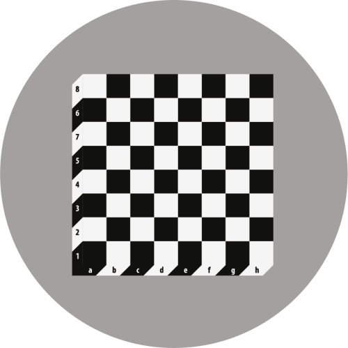 Warcaby 100x100 cm - naklejka podłogowa